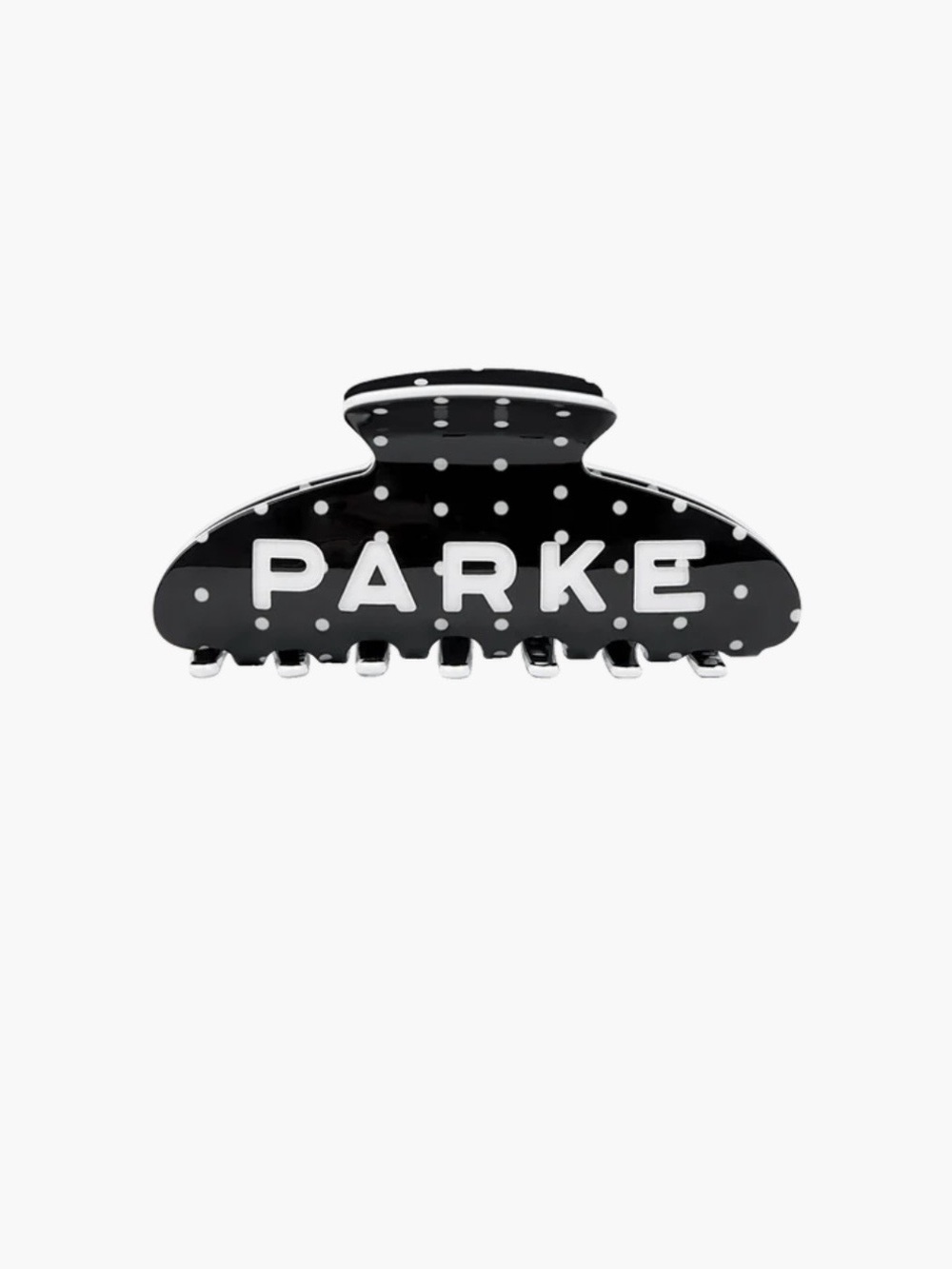 PARKE Black White Polka Dot Hair Claw Clip